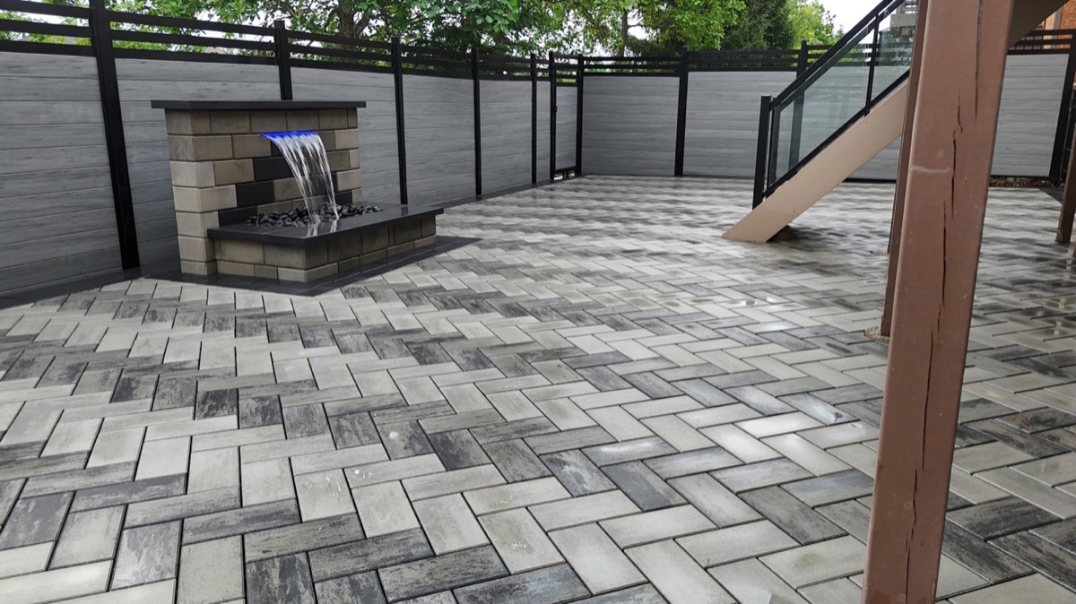 Aerial Paver Patio