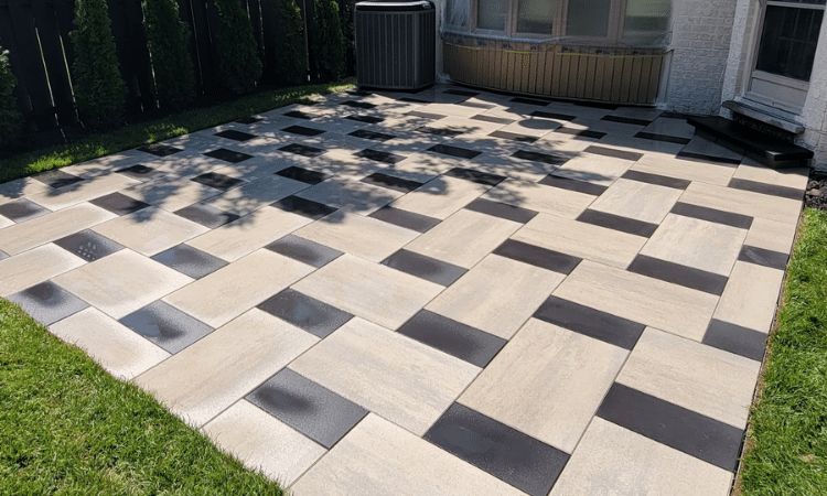 Modern Interlocking Backyard Patio