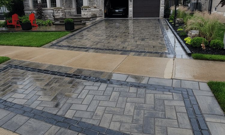 Modern Interlocking Driveway